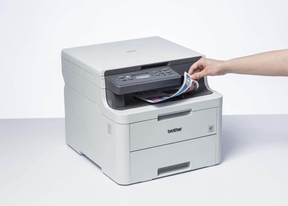 Brother DCP-L3510CDW Kompaktes 3-in-1 Farb-Multifunktionsgerät, weiss WLAN, WLAN