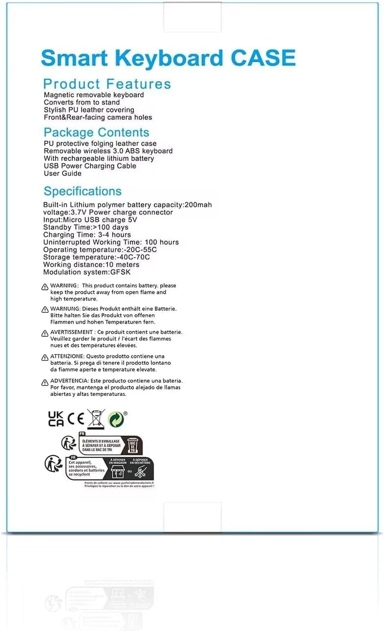 YUEJIDZ Xiaomi L83 Redmi Pad 10,61 Zoll 2022 Schutzhülle mit spanischer Tastatur, ultradünn, Premium