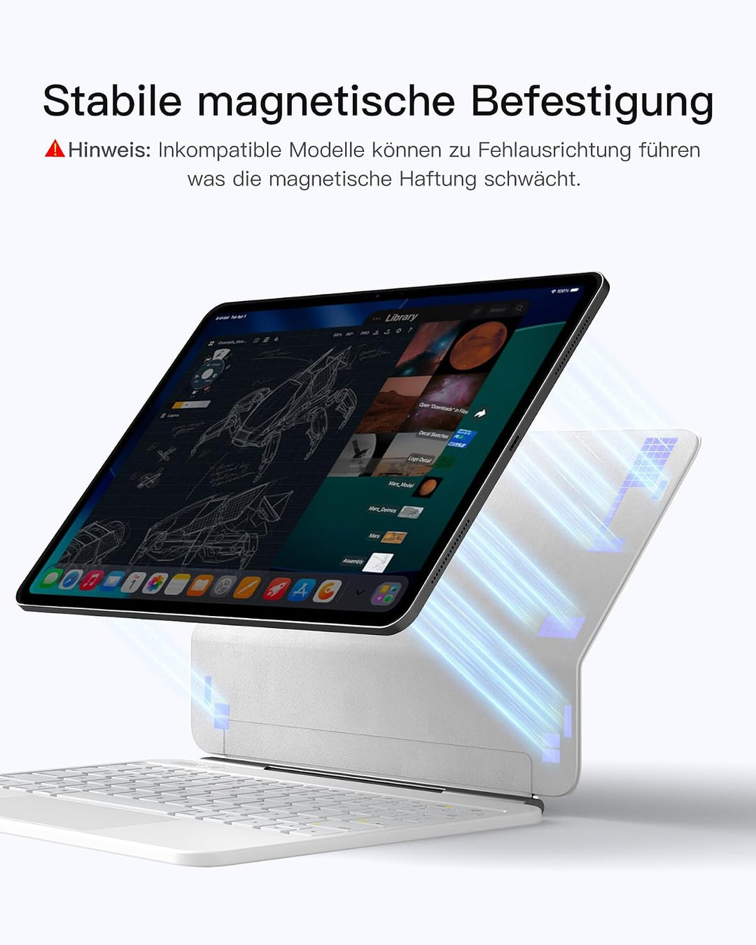 Inateck NeoMagic Magnetische Tastatur Hülle für 11 Generation 2025 A16 11 Zoll,iPad 10 Generation 10