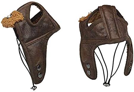Leconpet Hund Fliegermütze, Hund Winter Pilotenmütze mit Ohrenklappen für kaltes Wetter (XXL, Schwar