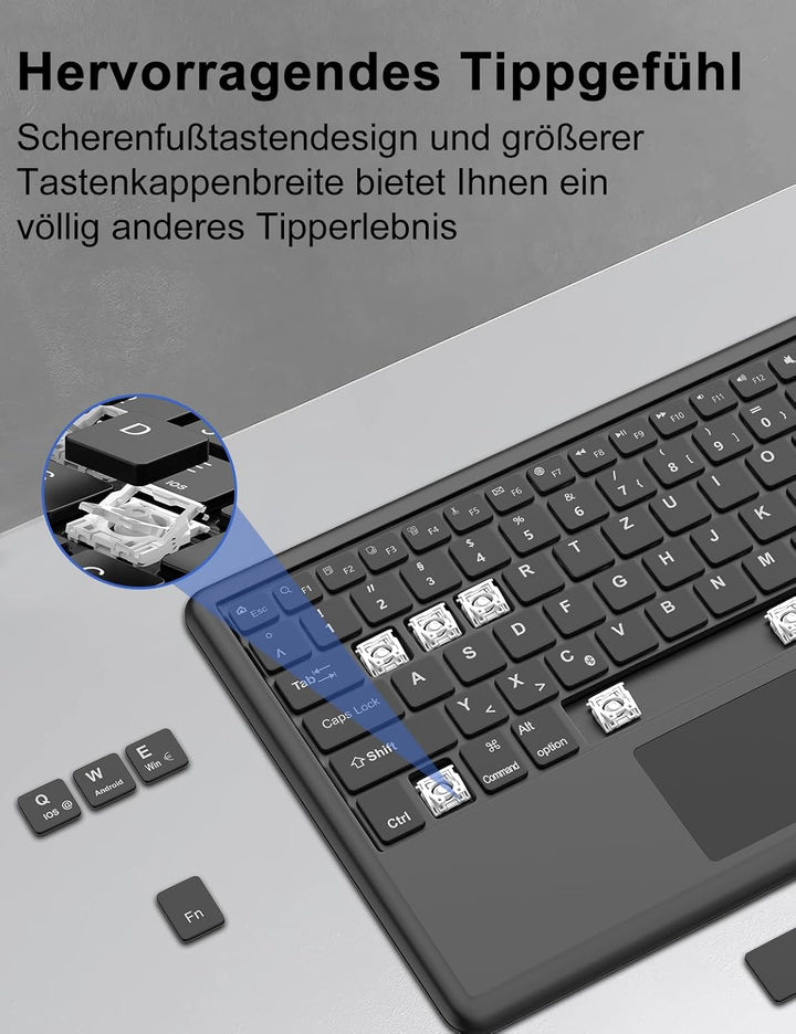 WINCHKING Hülle mit Tastatur iPad Pro 12,9 Zoll 2015/2017 (1./2. Gen) - 7 Farben Beleuchtete Kabello