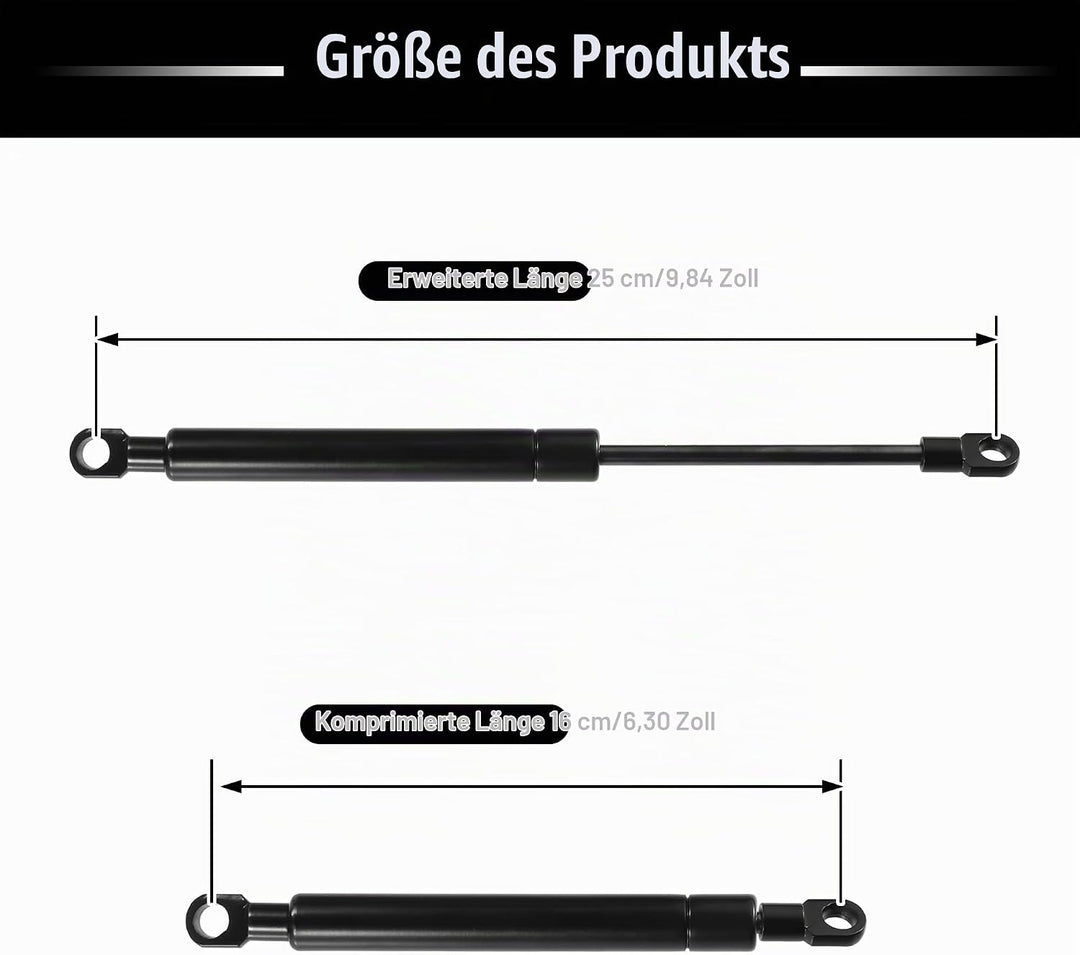 QUARKZMAN Universal Gasdruckfeder 200N Gasdruckdämpfer 250mm Gasfeder Heckklappe Möbel für Küchenmöb