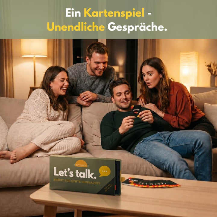 Let's Talk | Partyspiele & Gesellschaftsspiele für Erwachsene | Spiele für Paare | Deep Talk Kartens