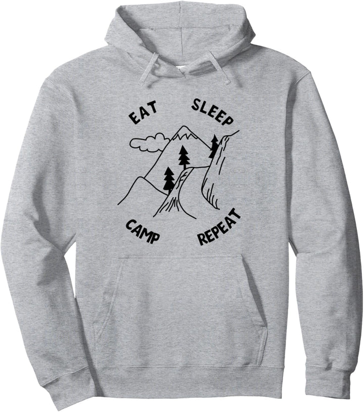 Camping Abenteuer Natur Wald Berge Pullover Hoodie