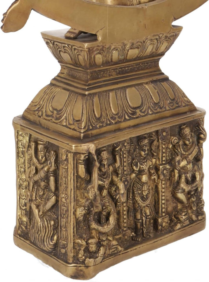 GURU SHOP Tanzender Shiva Nataraja Statue Shiva im Feuerkranz 60 cm - Motiv 10, Motiv 10