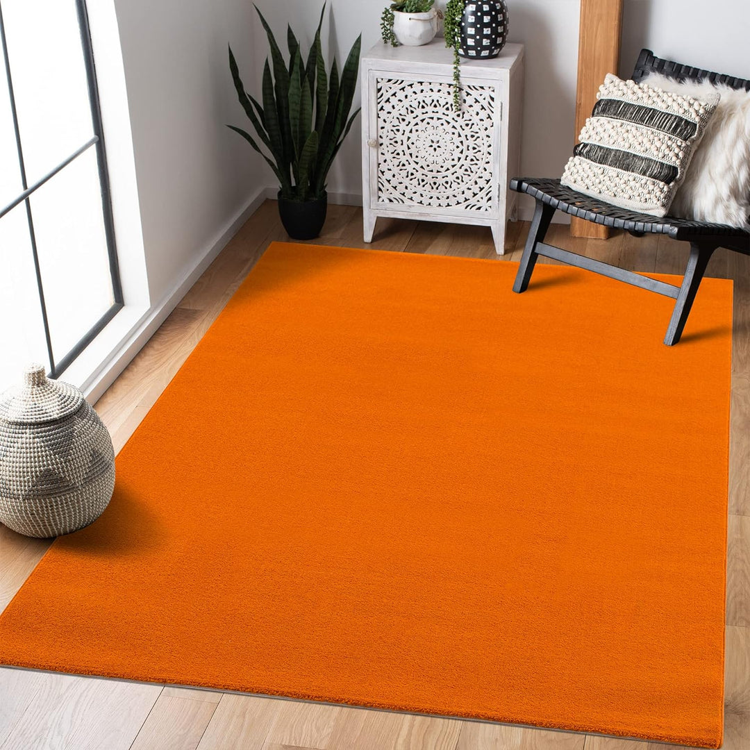 SANAT Kurzflor Teppich Wohnzimmer - Uni Modern Teppiche fürs Schlafzimmer, Arbeitszimmer, Büro, Flur