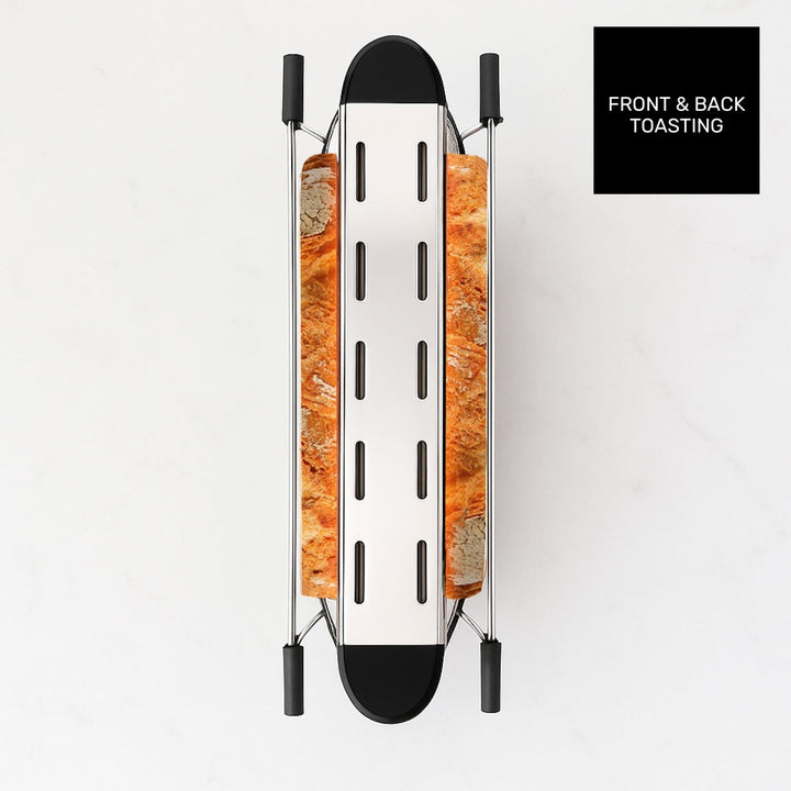 TAURUS 960632 Toaster aus Edelstahl, 700 W, für alle Brotsorten, mit Haltestab, Multicolour