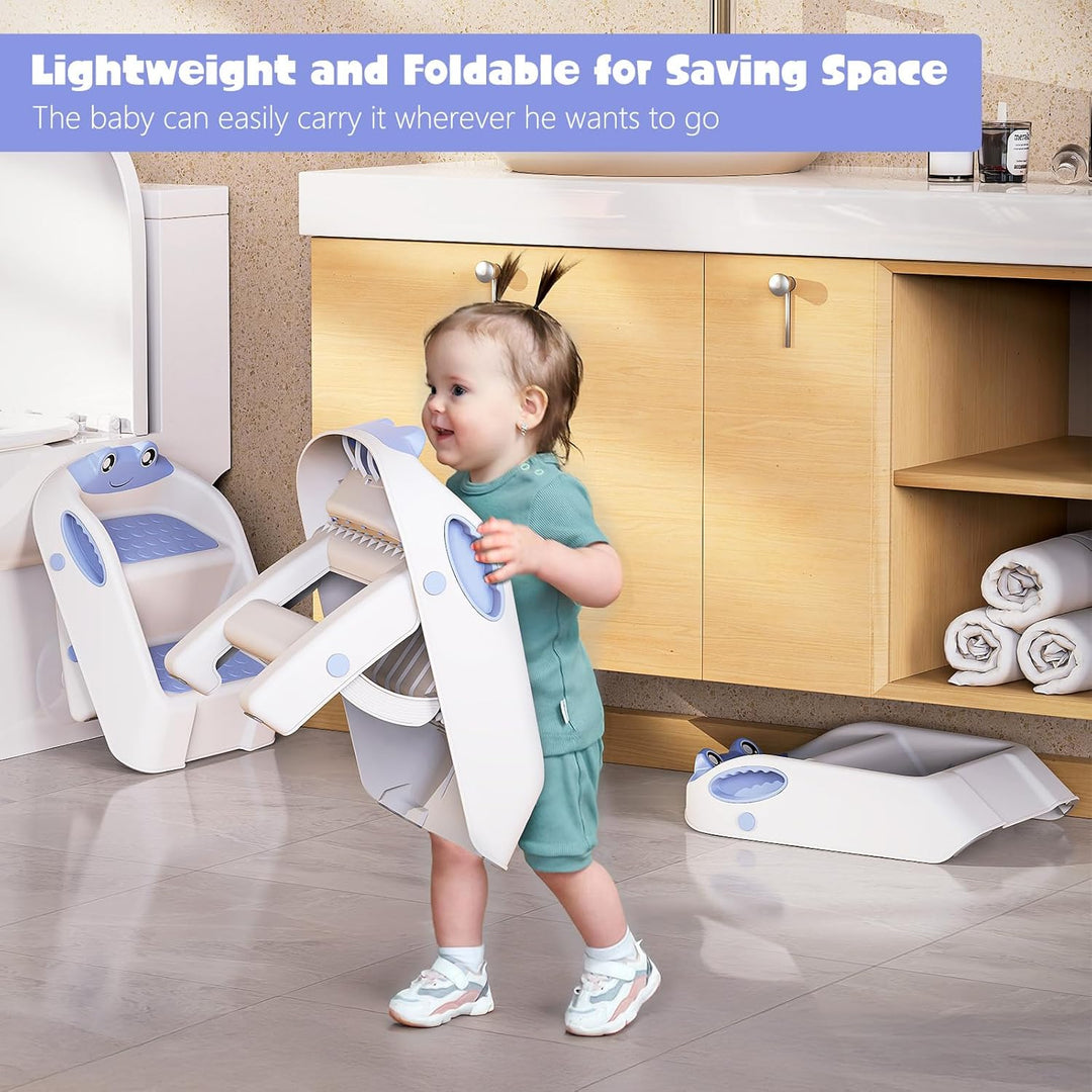 Tritthocker Kinder, Kinderhocker 2 Stufen, Trittschemel für Baby, Robuster Hocker Zweistufiger Tritt