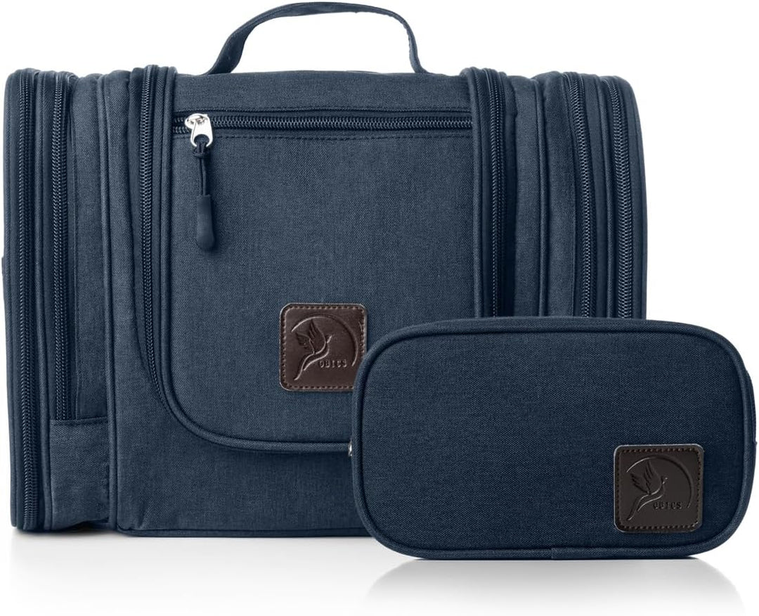 Obics Kulturbeutel Herren & Damen Gross blau 8L XL - Kulturtasche zum Aufhängen & mit Spiegel - Kosm