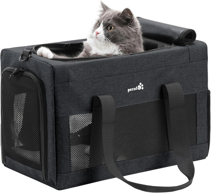 pecute Katzentasche Transporttasche Flugtasche Stabiler Halt Haustier Tragetasche, Transportbox Katz
