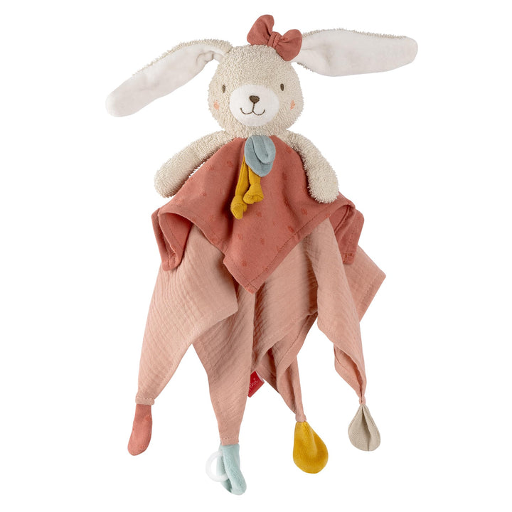 Fehn Schmusetuch Hase fehnNATUR - Spielkamerad & Stofftier-Schnuffeltuch mit Baumwolle aus kontrolli