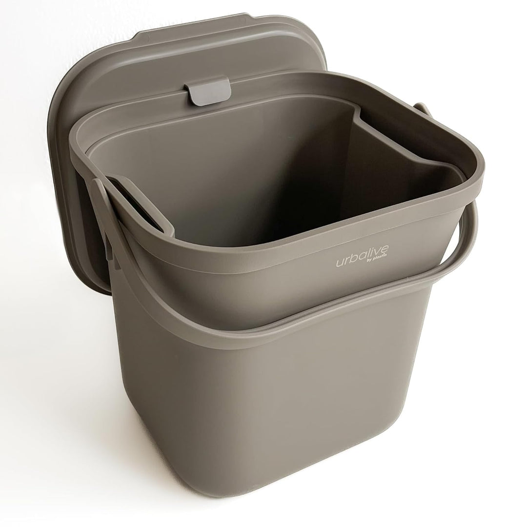 Urbalive Design Biomülleimer Küche 8L mit herausnehmbarem Sieb - Komposteimer Küche mit Deckel - Kle
