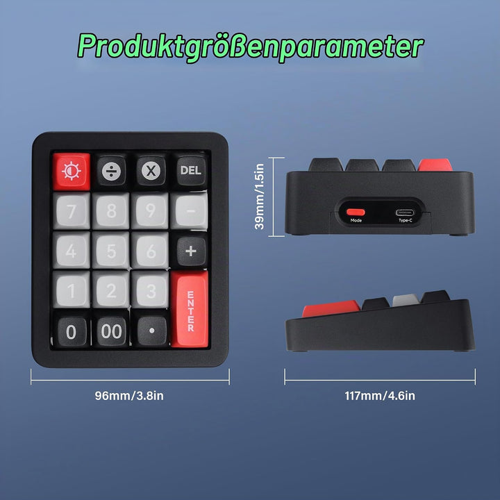 SinLoon Mechanischer Nummernblock – 19 Makro-Tasten, Vollständig Hot-Swap-fähige Switches, 12 RGB-Mo