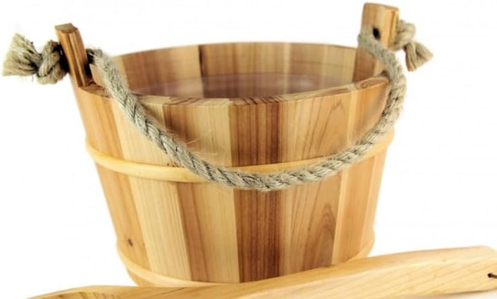 Saunakübel 26 Ø 21cm mit Holzkelle Fichte