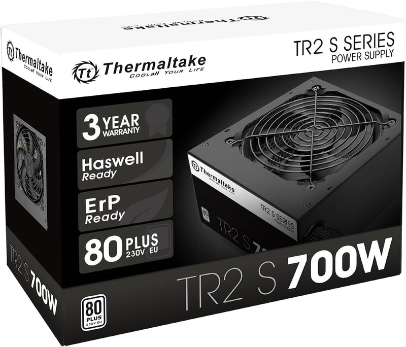 Thermaltake TR2 S 700W | PC-ATX-Netzteil | 80-Plus | leiser 120 Lüfter | EU zertifiziert | schwarz,