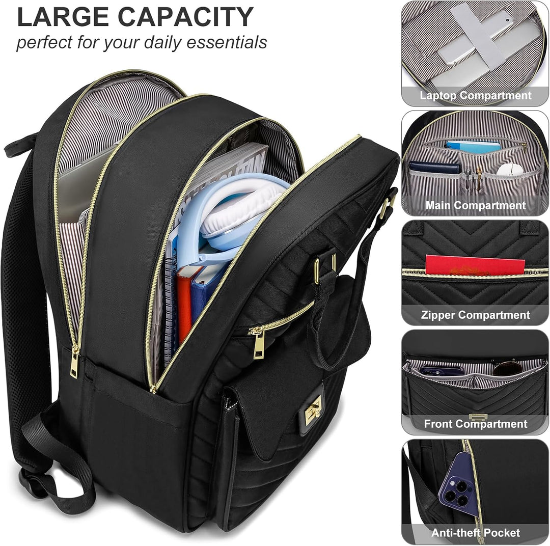 Rucksack Damen 17,3 Zoll Laptoptasche,Schule Rucksack für Uni Studium Student,Damenrucksäcke Arbeits