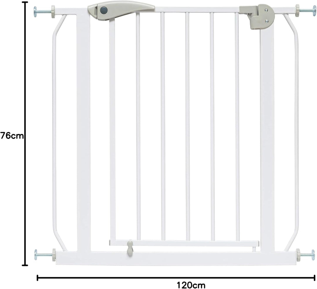 ib style® Berrin ! PREISSIEGER ! Treppengitter 58-175cm | Türschutzgitter | Ohne Bohren | 90° Stop |