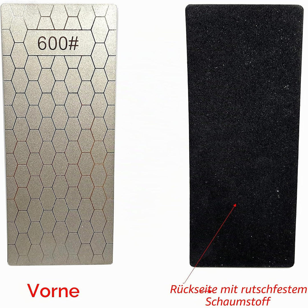 Yuejizhe 6Pcs Diamant Steinschärfer,200/400/600/800/1000/1200 Schärfstein mit extra feiner/grober Pl