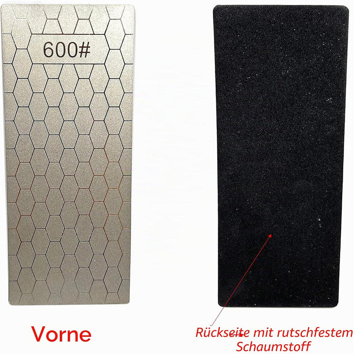 Yuejizhe 6Pcs Diamant Steinschärfer,200/400/600/800/1000/1200 Schärfstein mit extra feiner/grober Pl