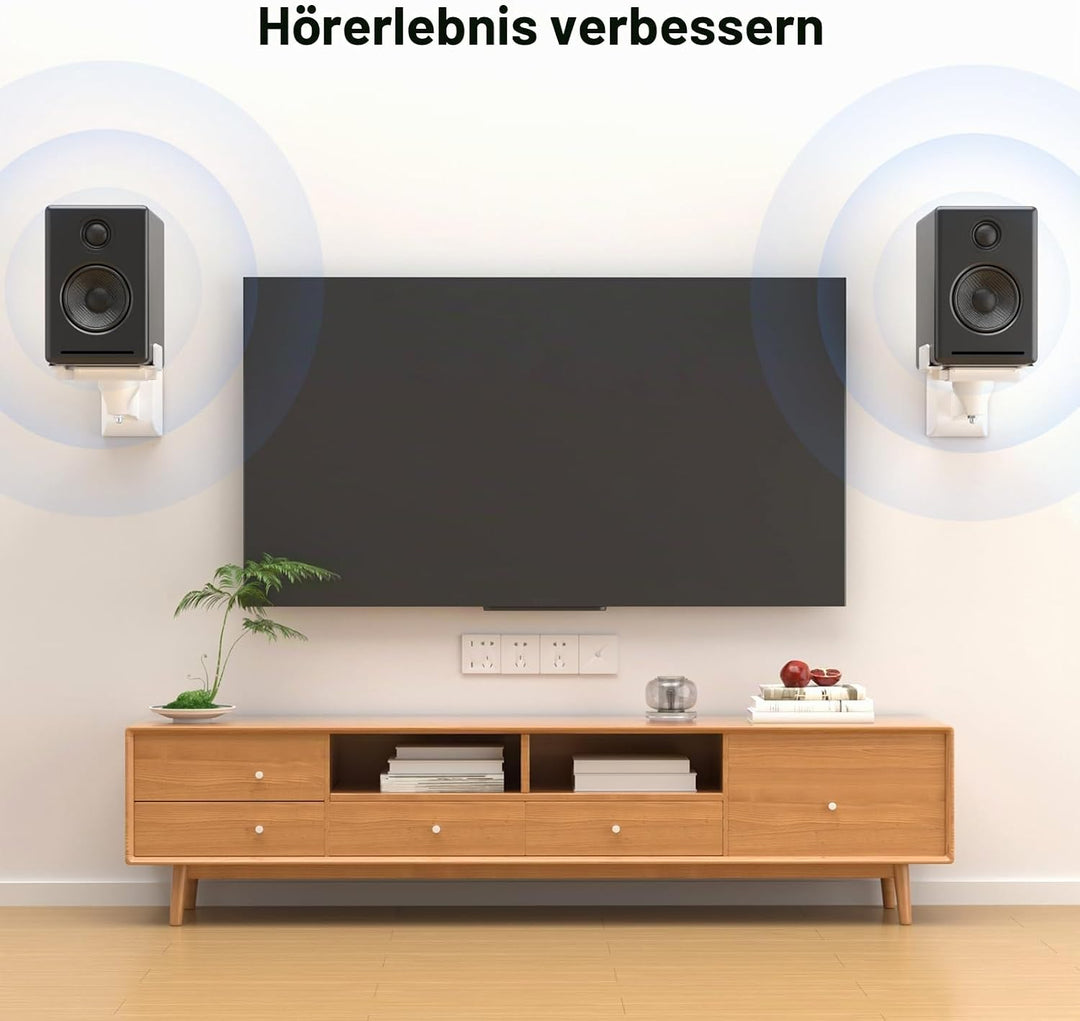 suptek Lautsprecher Wandhalterung Universal Lautsprecher Wandhalter Verstellbare Lautsprecherwandhal