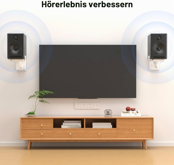 suptek Lautsprecher Wandhalterung Universal Lautsprecher Wandhalter Verstellbare Lautsprecherwandhal