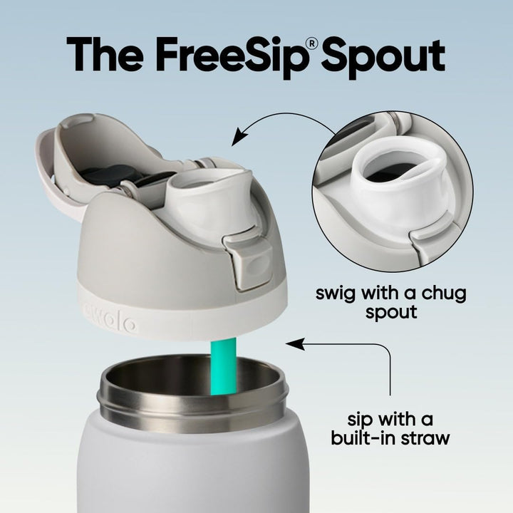 Owala FreeSip Isolierte Edelstahl Trinkflasche mit Strohhalm, 945 ml – BPA-frei, optimal für Sport,