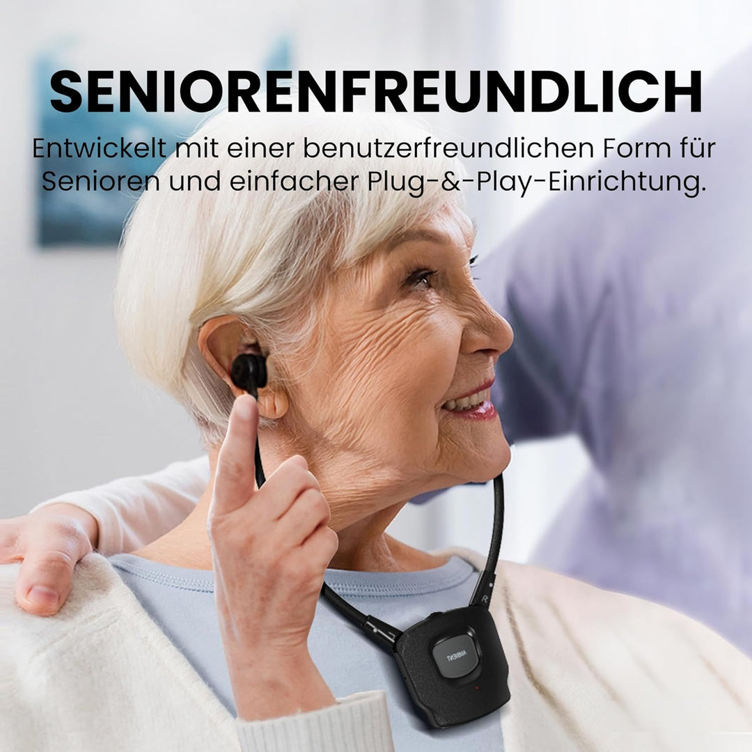 Avantree HT381 - Digitale Kabellose Kopfhörer für Fernseher mit HF-Sender, L/R-Balance-Lautstärkereg