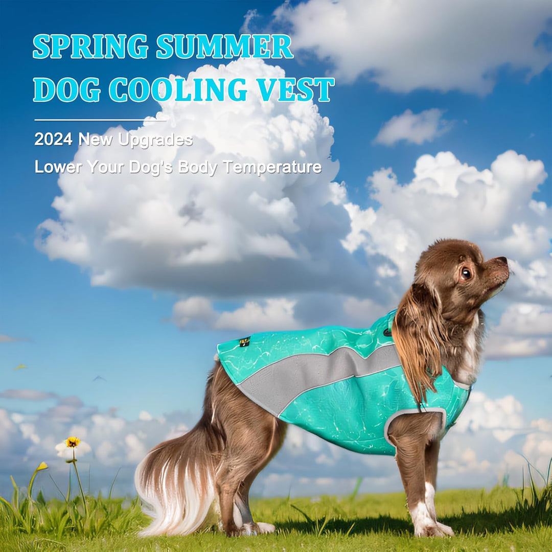 2 in 1 Winterhundemantel und Hundekühlmantel, Sommer-Kühlweste für Welpen Sonnenschutz, reflektieren