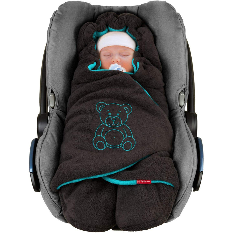 ByBoom Baby Winter-Einschlagdecke "Das Original mit dem Bären", Universal für Babyschale, Autositz,