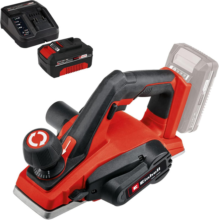 Einhell Akku-Hobel TE-PL 18/82 Li Power X-Change (18 V, Li-Ionen, 82 mm Hobelbreite, bis 2 mm Spanti