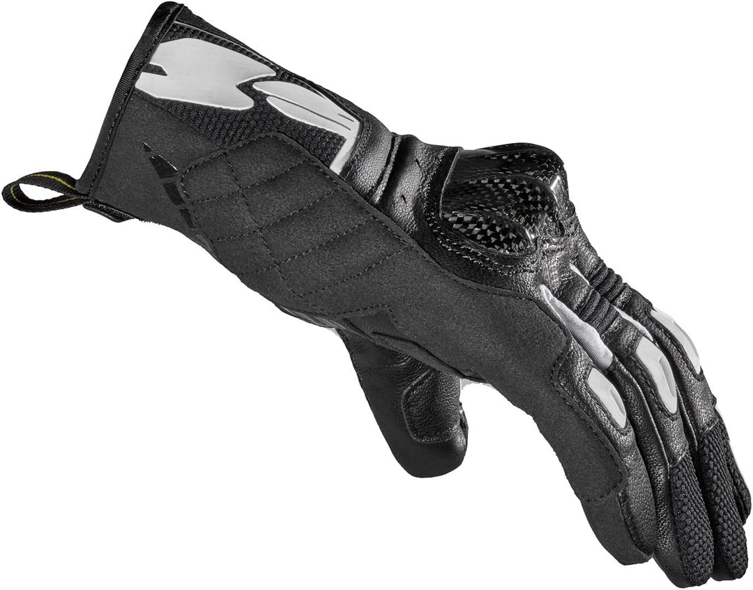 Spidi G-Carbon, Motorradhandschuhe, Farbe Schwarz-Weiss, Grösse XXL, mit Resistiver Touchscreen-Funk