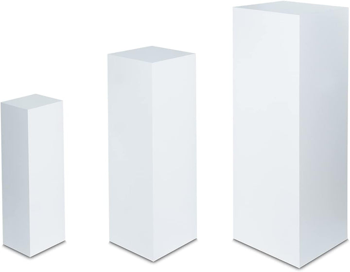 Dekosäule innen/aussen, Säule/Podest/Sockel in 3 Grössen Weiss Matt (Seidenmatt), Innensäule 60x17x1