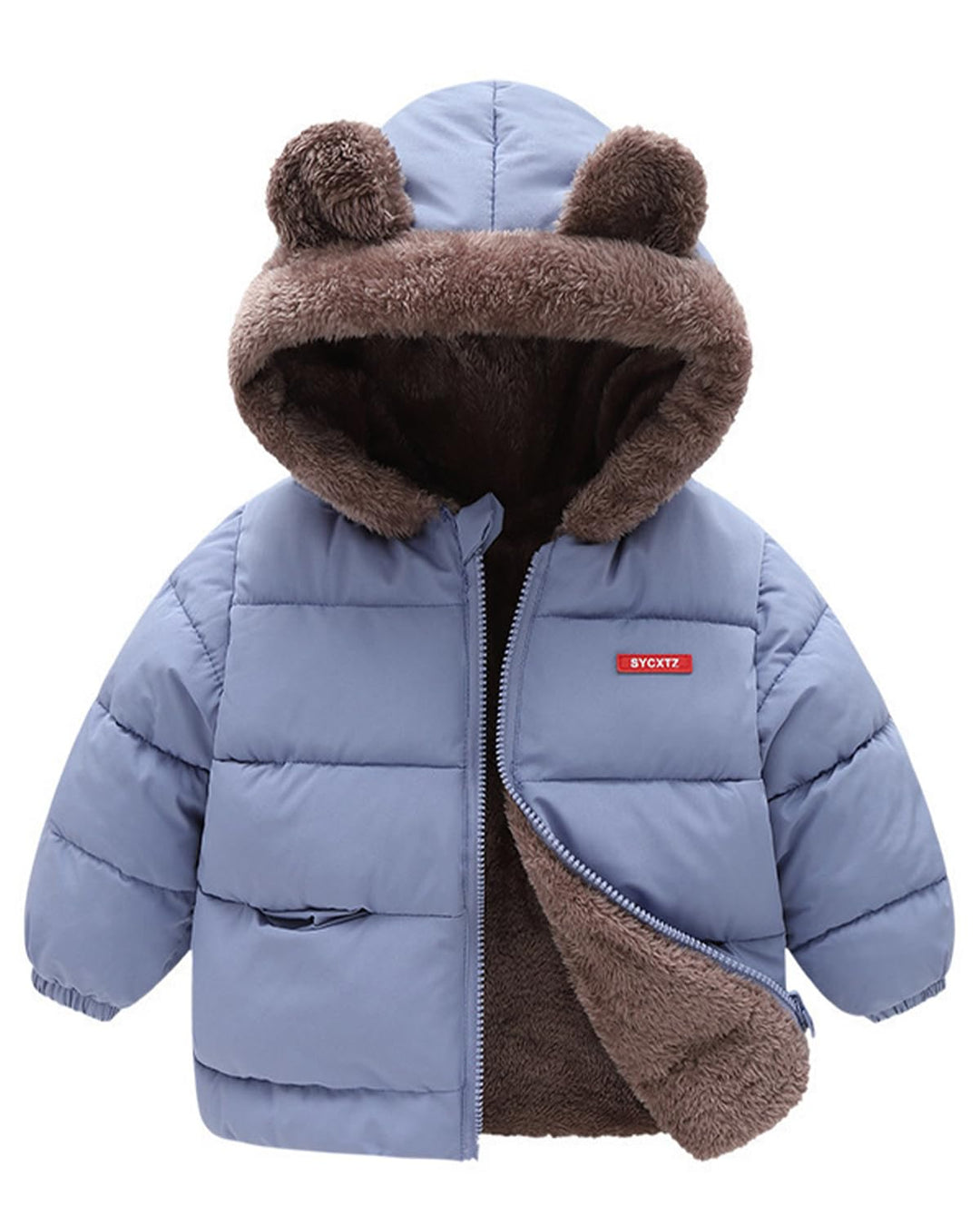 JiAmy Baby Winter Fleece Mantel Kinder Jungen Jacke Outwear Mädchen Gepolstert Kleidung 2-3 Jahre He