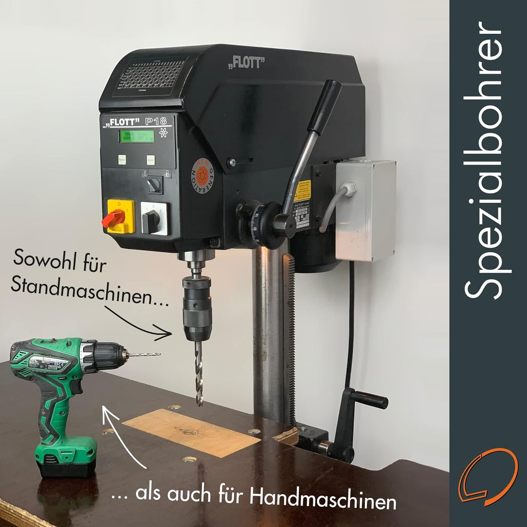 LOBOTEC Bohrer Acrylglas HSS Ø 8 mm für Acryl und Kunststoffe mit Spezialschliff für ein sicheres un