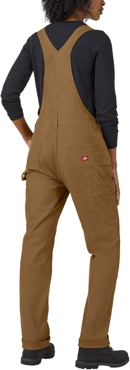 Dickies Damen Latzhose mit Zwei Vorderseiten Overall XS Braune Ente, XS Braune Ente