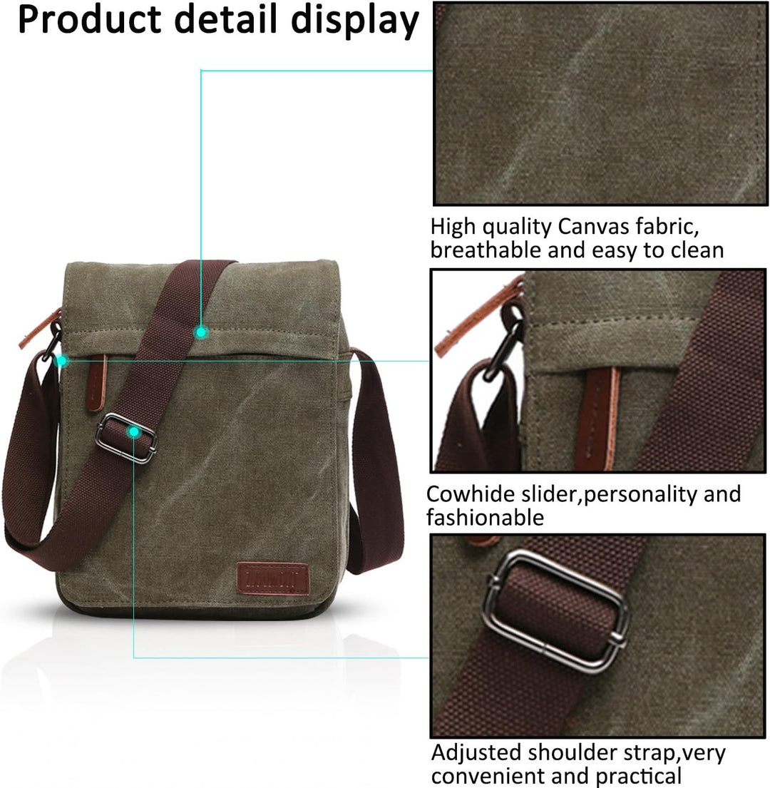 FANDARE New Umhängetasche Herren Studenten Reisen Postbote Crossbody Bag Grosse Kapazität Multi-Tasc