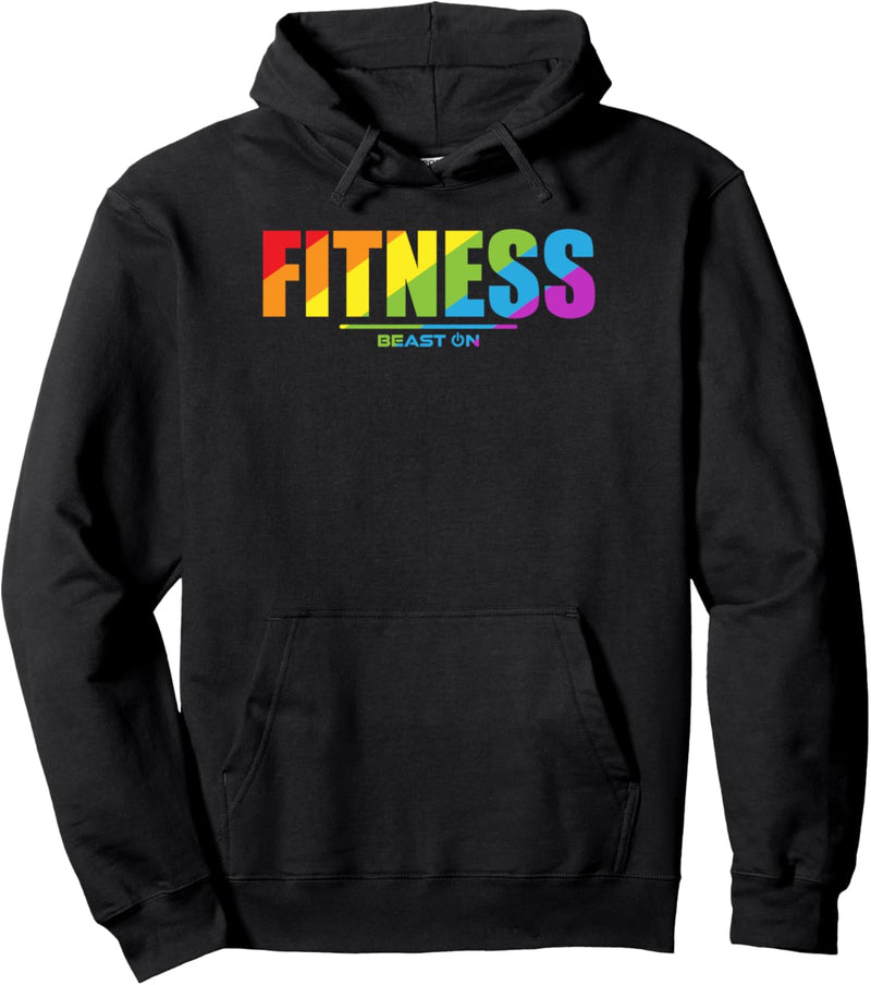 Fitness in LGBTQ Regenbogen Farben Fitness Gym Motivation Pullover Hoodie