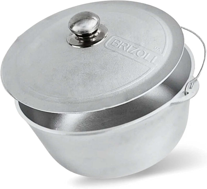 Aluminium Kazan mit Griff und Deckel 15 L mit Schöpflöffel Kessel mit Bügel und Aluminiumdeckel Supp