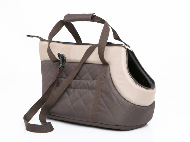 PillowPrim Hundetasche Tragetasche für kleinen und mittleren Hund Welpen Katze, Rucksack Braun - von