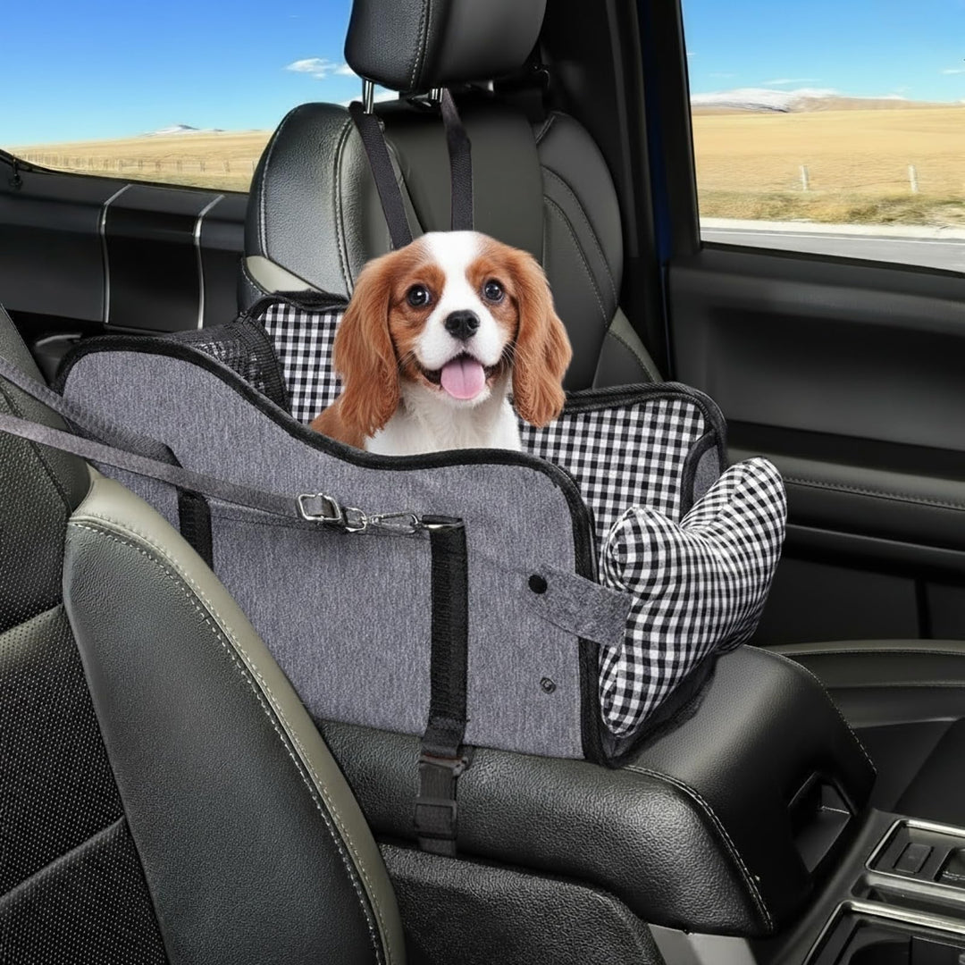 Mittelkonsole Hundeautositz, Haustier-Welpen-Autositz, Mittelkonsole, Armlehne für kleine Hunde (Kar