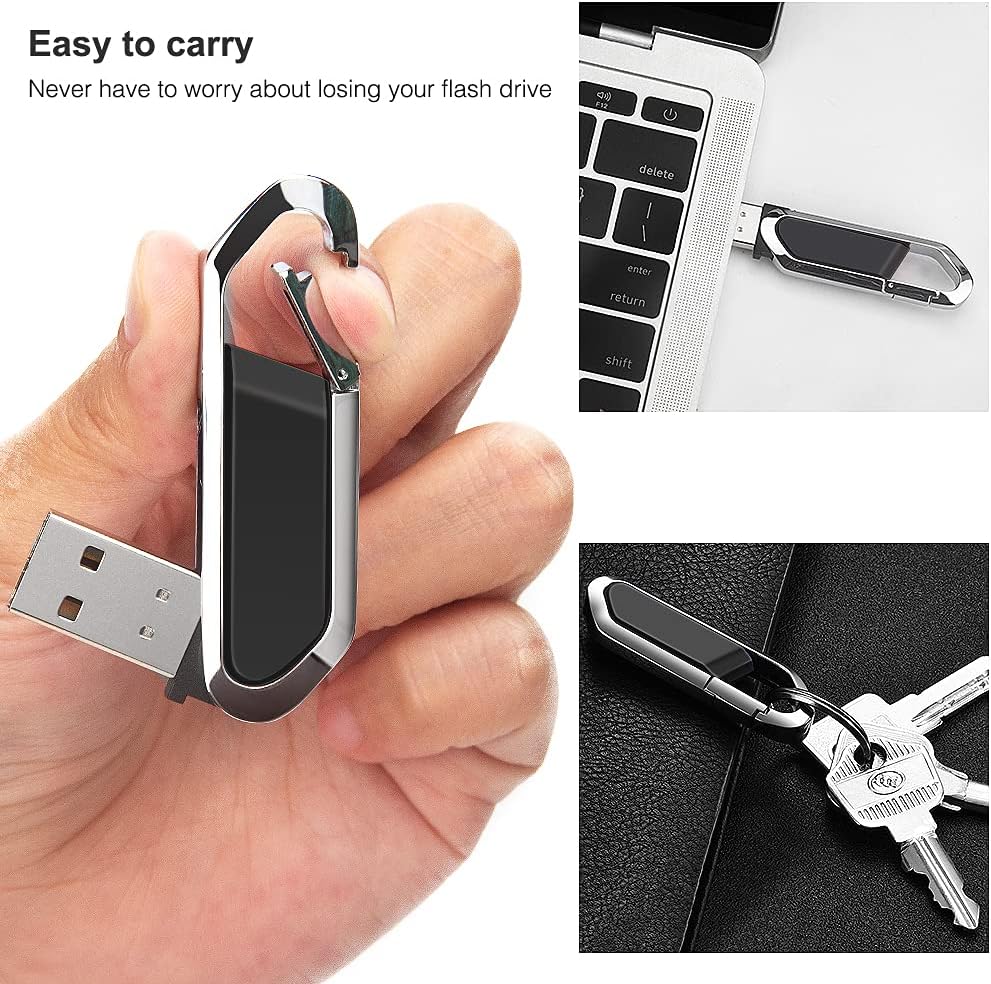 64GB USB-Stick Tragbarer USB-Flash-Laufwerk mit Schlüsselanhänger USB 2.0 Speicherstick für Externe