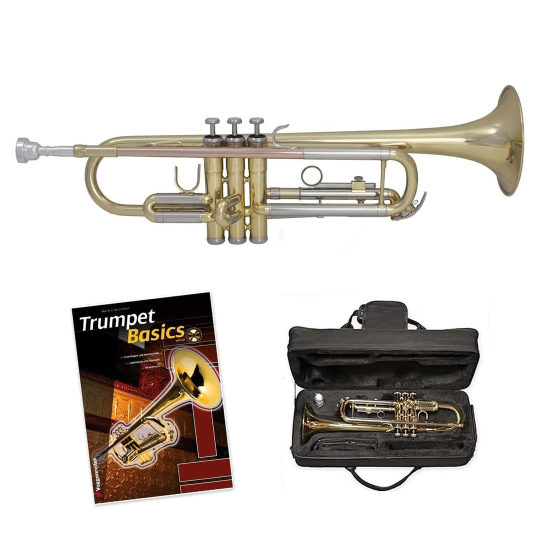 Tuyama® TTR-171 B-Trompete aus Messing - komplett mit Mundstück, Koffer und Zubehör