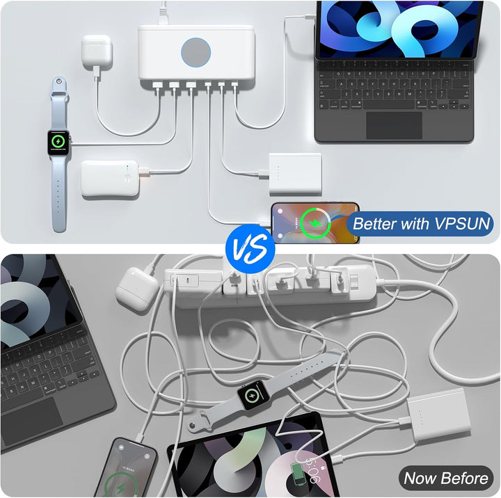 USB C Ladegerät Mehrfach,Schnellladegerät mit 20WPD+18WQC