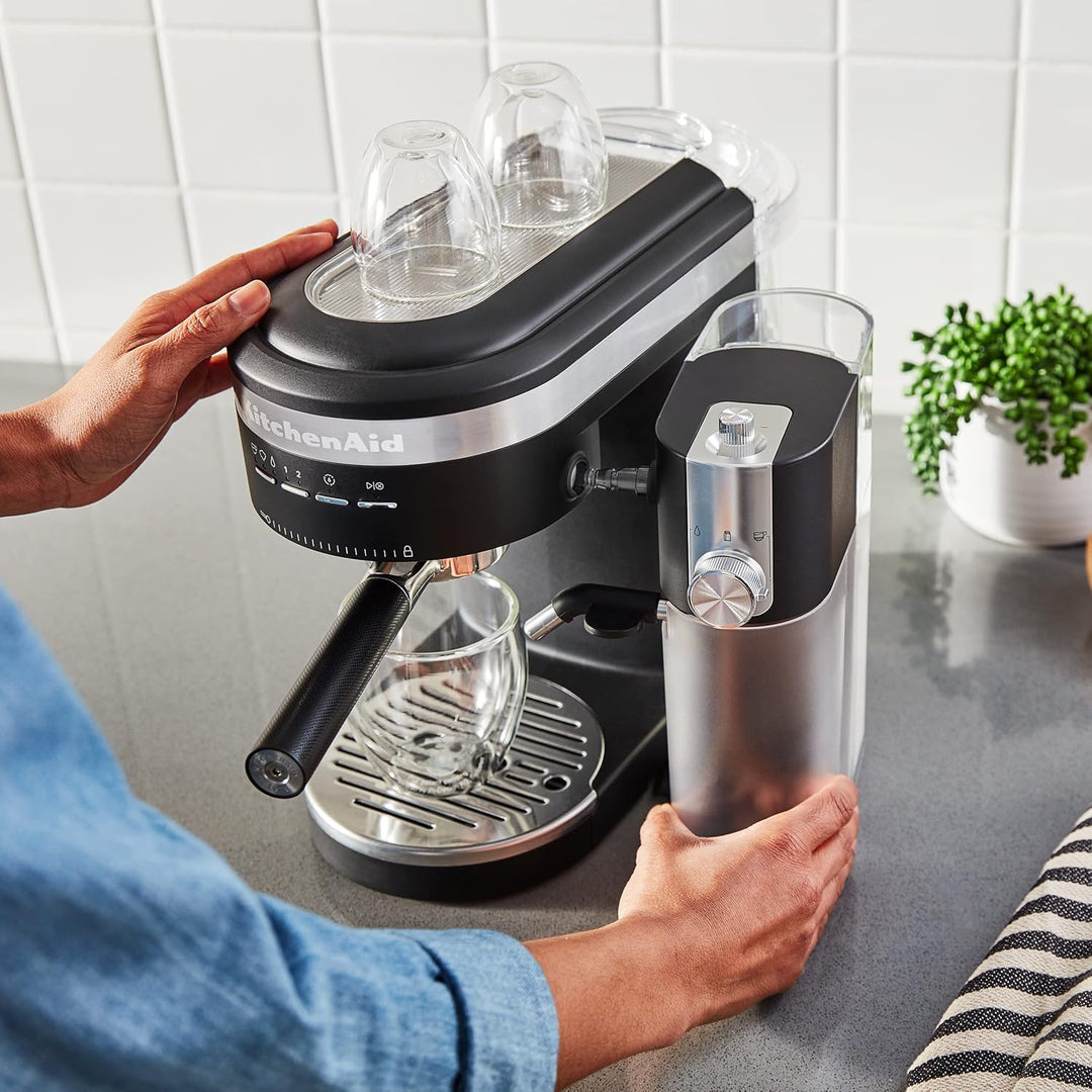 KitchenAid KESMK4BM Automatischer Milchaufschäumer-Aufsatz, plastik, Matte Black