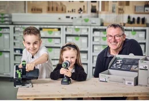 Festool Spielzeug Akku-Bohrschrauber TY-TPC, inkl. einem abnehmbaren Akku (Aufladung per USB-C), inc