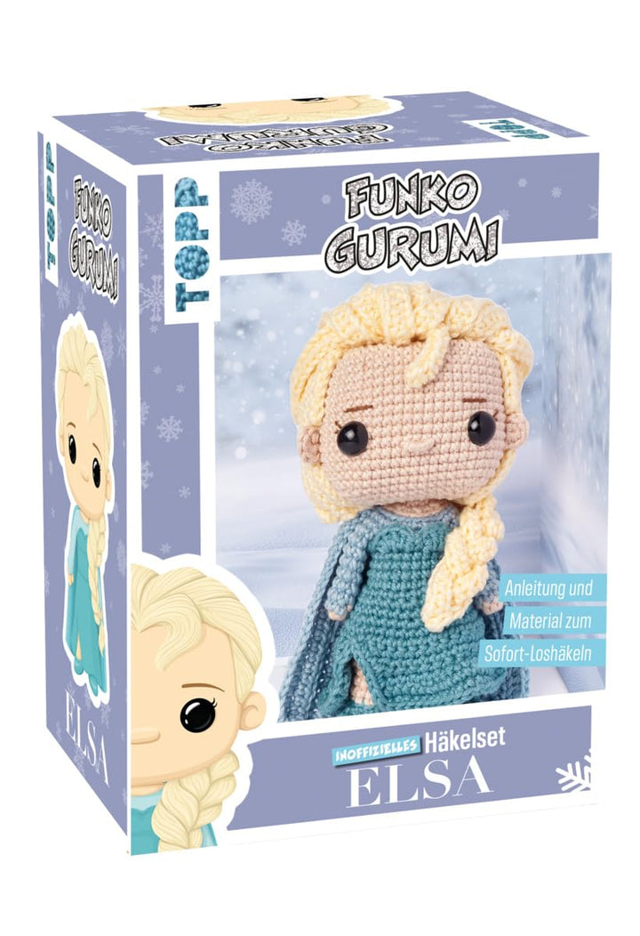topp Funkogurumi Elsa. Das inoffizielle Häkelset: Anleitung, Misch-Garn in 4 Farben, Füllwatte, Stic