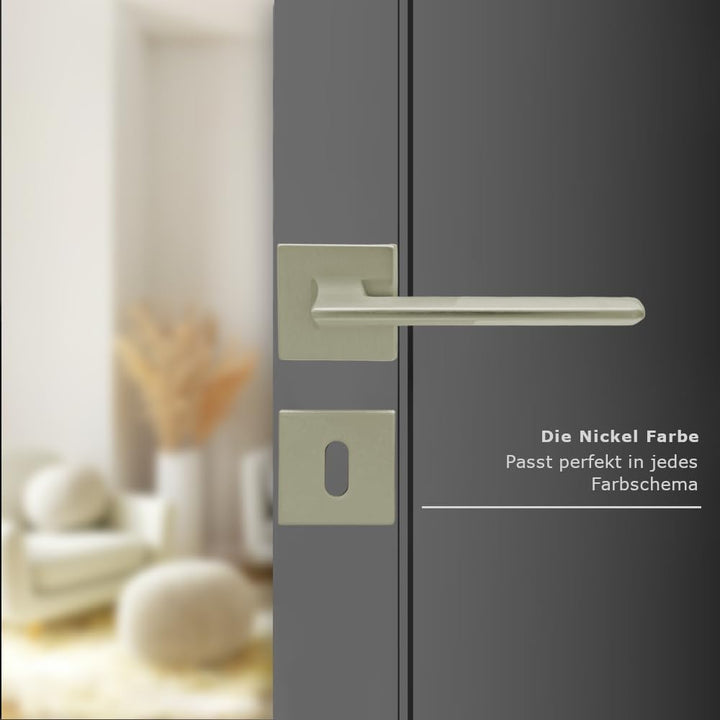 domino Türgriff ELIZA-QR M9 BB-Buntbart Drückergarnitur für Zimmertüren Türdrücker-Set Rosetten-Garn