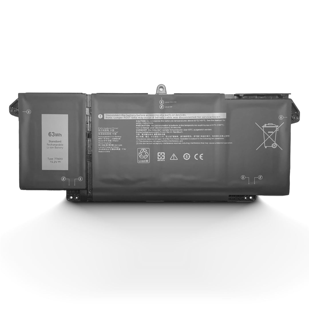 7FMXV 0TN2GY TN2GY 9JM71 Ersatz für Notebook-Akku für Dell Latitude 5320 7320 7420 7520 Serie (15,2