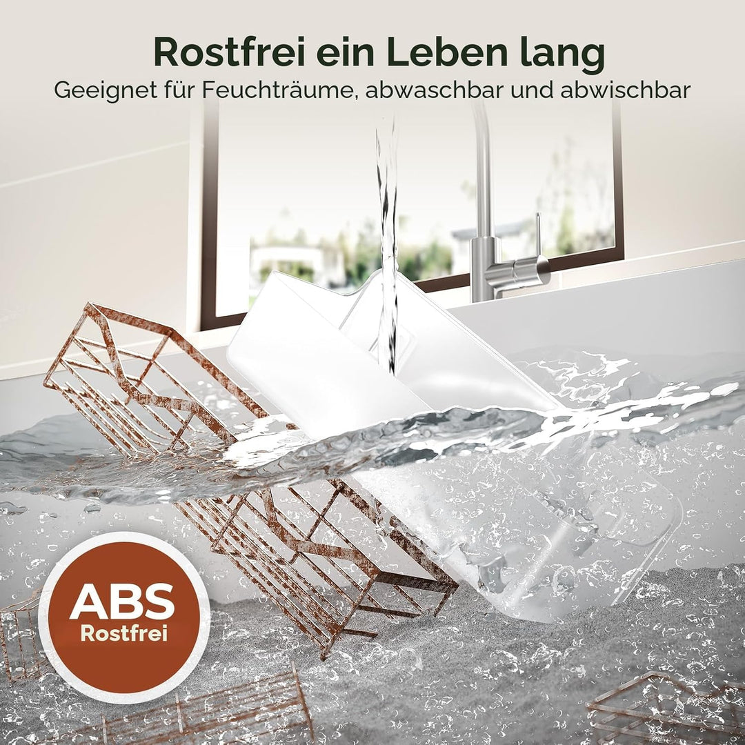 Orimade Duschablage ohne Bohren-Duschregal 4 Stück,Shampoo Halterung für Dusche Grosse Kapazität,Bad