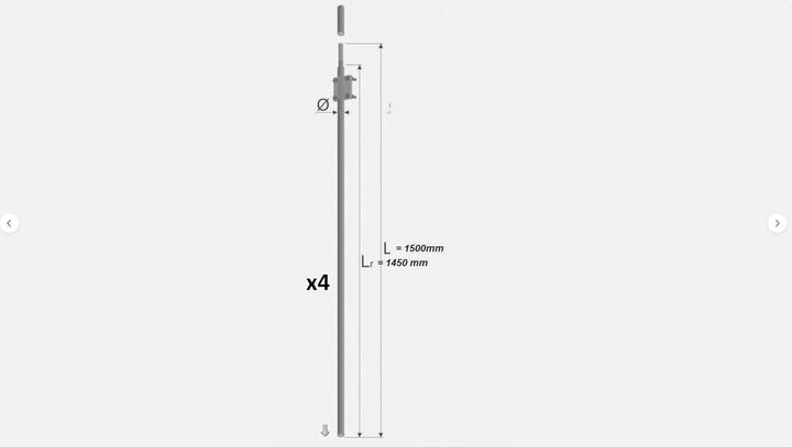 Tiefenerder Erder Erdung Ø18 1,5m 1500mm V4A nach DIN EN 62561 SET Längenauswahl 1,5m 3,0m 4,5m 6,0m